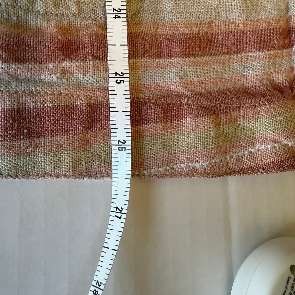 EDDIE BAUER VTG Linen 80s 90s Retro Boho Southwestern Coastal Striped Vest LG-XL - Picture 3 of 5